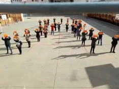 Una imagen del patio de Escolapias este domingo. /SN