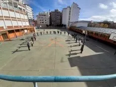Una imagen del patio de Escolapias este domingo. /SN