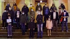 Galardonados, participantes, miembros del jurado y representantes municipales ayer, tras la entrega de premios. /SN