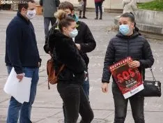 Una imagen de la concentración este viernes. /SN