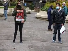 Una imagen de la concentración este viernes. /SN