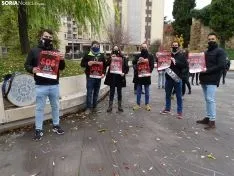 Una imagen de la concentración este viernes. /SN