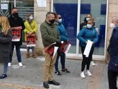 Una imagen de la concentración este viernes. /SN