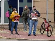 Una imagen de la concentración este viernes. /SN