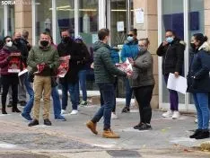 Una imagen de la concentración este viernes. /SN