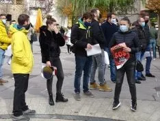 Una imagen de la concentración este viernes. /SN