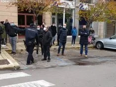 Una imagen de la concentración este viernes. /SN
