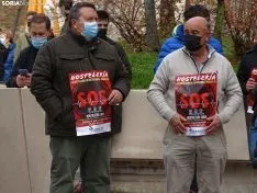 Una imagen de la concentración este viernes. /SN