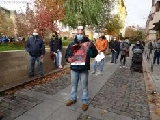 Una imagen de la concentración este viernes. /SN