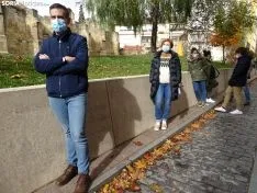 Una imagen de la concentración este viernes. /SN