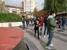 Una imagen de la concentración este viernes. /SN