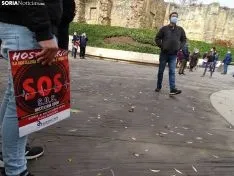 Una imagen de la concentración este viernes. /SN