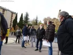 Una imagen de la concentración este viernes. /SN