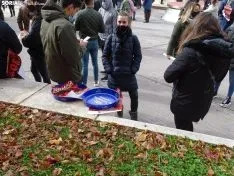 Una imagen de la concentración este viernes. /SN