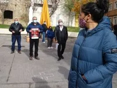 Una imagen de la concentración este viernes. /SN