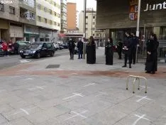 Una imagen de la concentración este viernes. /SN