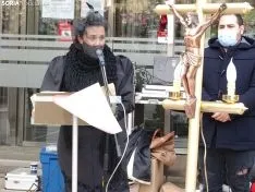 Una imagen de la concentración este viernes. /SN