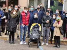 Una imagen de la concentración este viernes. /SN