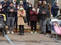 Una imagen de la concentración este viernes. /SN