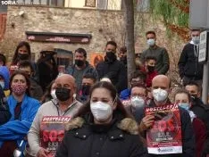 Una imagen de la concentración este viernes. /SN