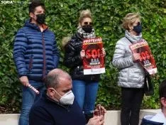 Una imagen de la concentración este viernes. /SN