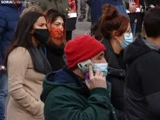 Una imagen de la concentración este viernes. /SN