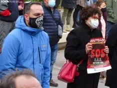 Una imagen de la concentración este viernes. /SN