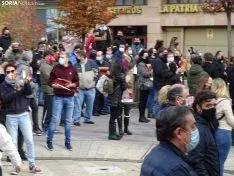Una imagen de la concentración este viernes. /SN