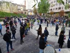 Una imagen de la concentración este viernes. /SN
