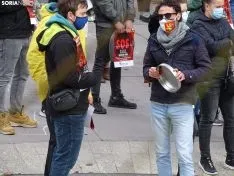 Una imagen de la concentración este viernes. /SN
