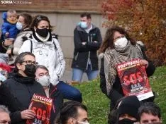 Una imagen de la concentración este viernes. /SN