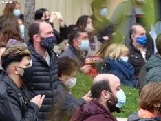 Una imagen de la concentración este viernes. /SN