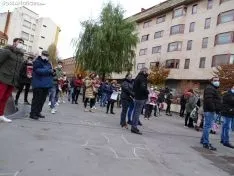 Una imagen de la concentración este viernes. /SN
