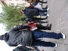 Una imagen de la concentración este viernes. /SN