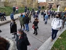 Una imagen de la concentración este viernes. /SN