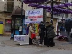 Una imagen de la plaza de las Mujeres esta mañana del 25-N. /SN