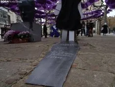 Una imagen de la plaza de las Mujeres esta mañana del 25-N. /SN