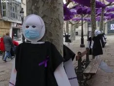 Una imagen de la plaza de las Mujeres esta mañana del 25-N. /SN