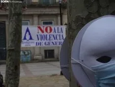 Una imagen de la plaza de las Mujeres esta mañana del 25-N. /SN