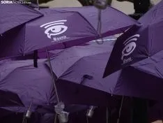 Una imagen de la plaza de las Mujeres esta mañana del 25-N. /SN