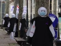 Una imagen de la plaza de las Mujeres esta mañana del 25-N. /SN