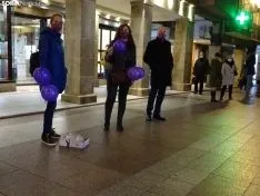 Una imagen del acto de esta tarde en el centro de la capital. /SN