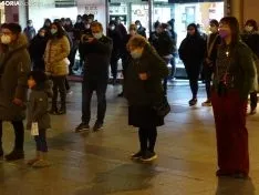 Una imagen del acto de esta tarde en el centro de la capital. /SN