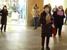 Una imagen del acto de esta tarde en el centro de la capital. /SN