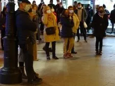 Una imagen del acto de esta tarde en el centro de la capital. /SN