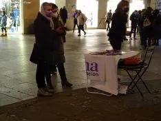 Una imagen del acto de esta tarde en el centro de la capital. /SN