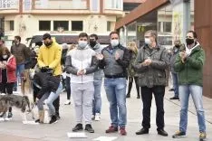 Concentración por la reapertura de los gimnasios en Soria.