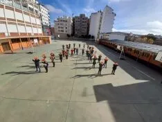 Una imagen del patio de Escolapias este domingo. /SN
