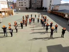 Una imagen del patio de Escolapias este domingo. /SN