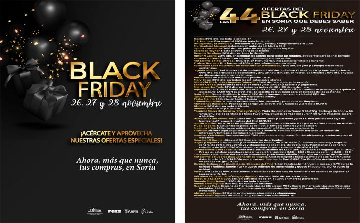 Las más de 40 propuestas comerciales de FECSoria para el Black Friday que debes saber